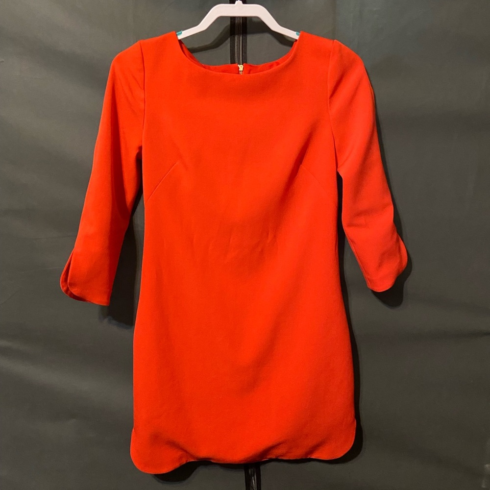 vince camuto orangeish red dress 🍷